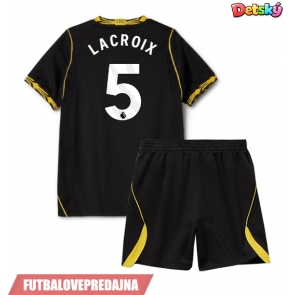 Lacne Dětský Futbalové dres Chelsea Maxence Lacroix #5 2026-27 Krátky Rukáv - Preč (+ trenírky)